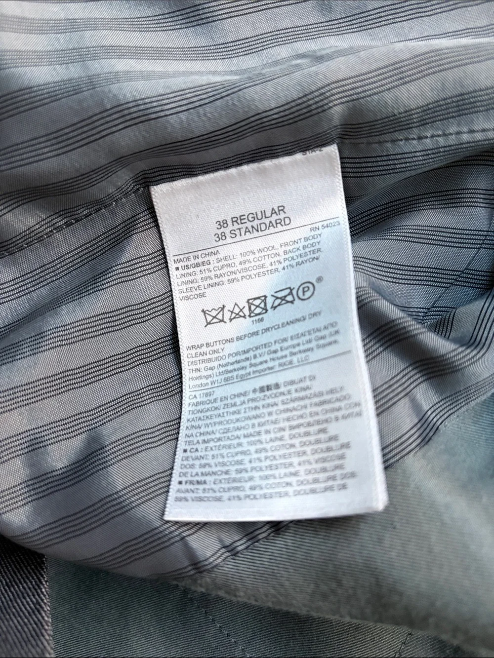 Banana Republic Men’s Trabaldo Togna Slim Wool Suit 38R Jacket 31x30 Pants - Picture 4 of 10